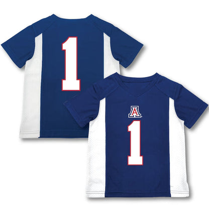 A.Wildcats #1 Player Game Football Jerseys - Blue Stitched American College Jerseys