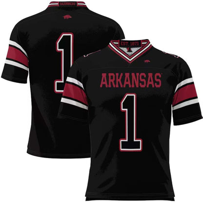 A.Razorbacks #1 Player Football Jersey - Black Stitched American College Jerseys