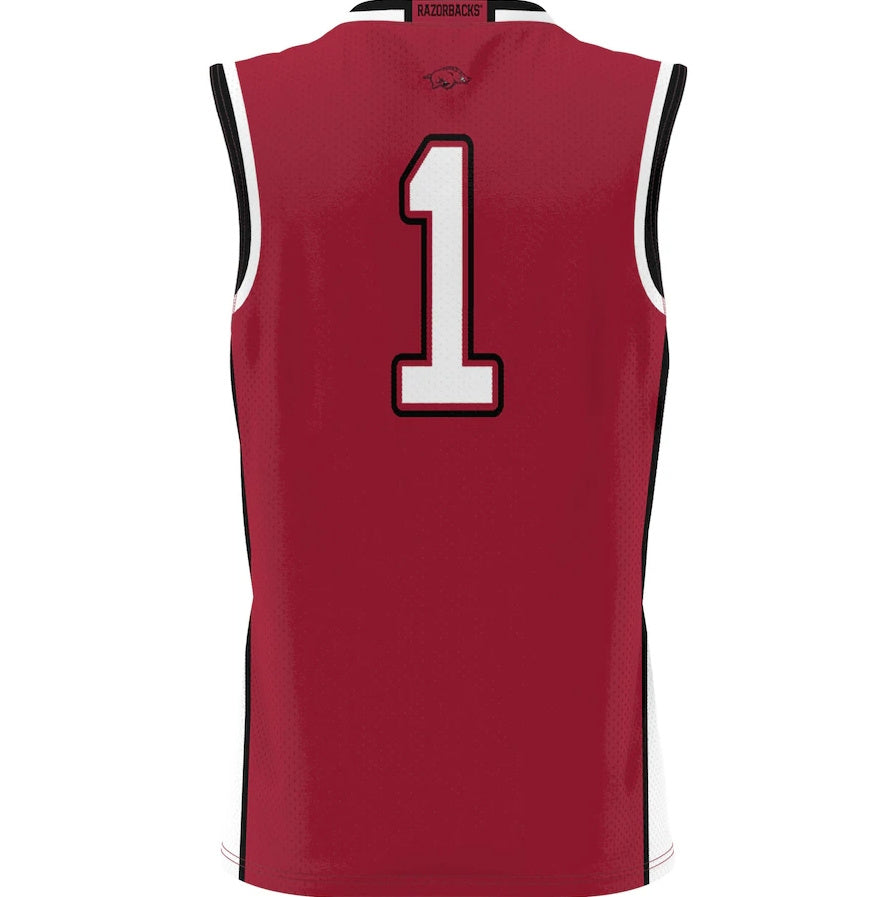 A.Razorbacks #1 Player Lightweight Basketball Jersey - Cardinal Stitched American College Jerseys