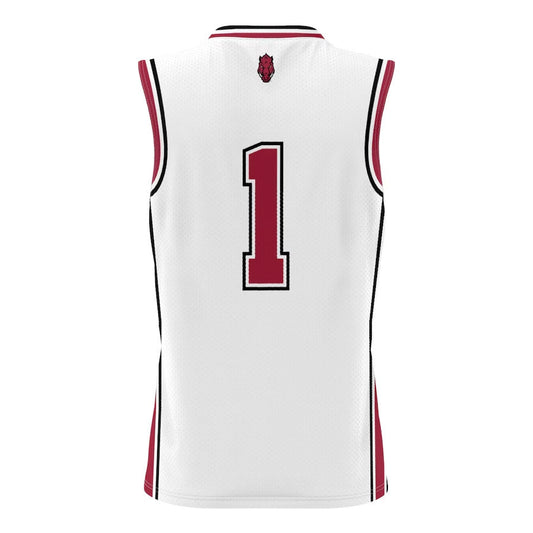 A.Razorbacks #1 Player Lightweight Basketball Jersey - White Stitched American College Jerseys