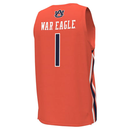 A.Tigers #1 Player Under Armour Replica Basketball Jersey - Orange Stitched American College Jerseys