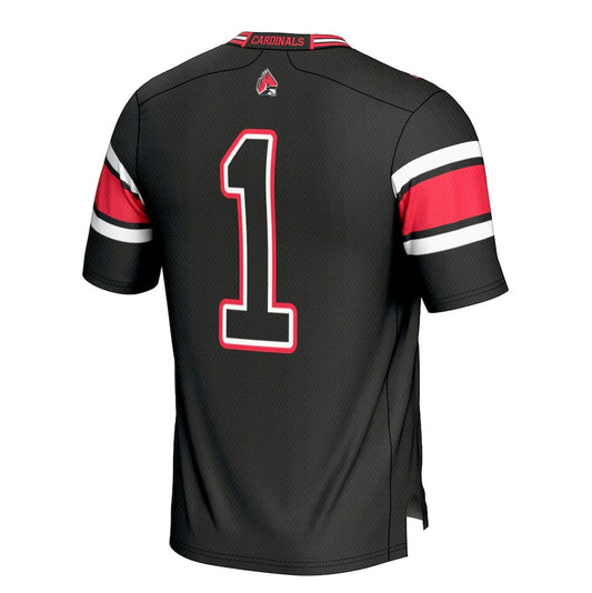 B.State Cardinals #1 Player Football Jersey - Black Stitched American College Jerseys