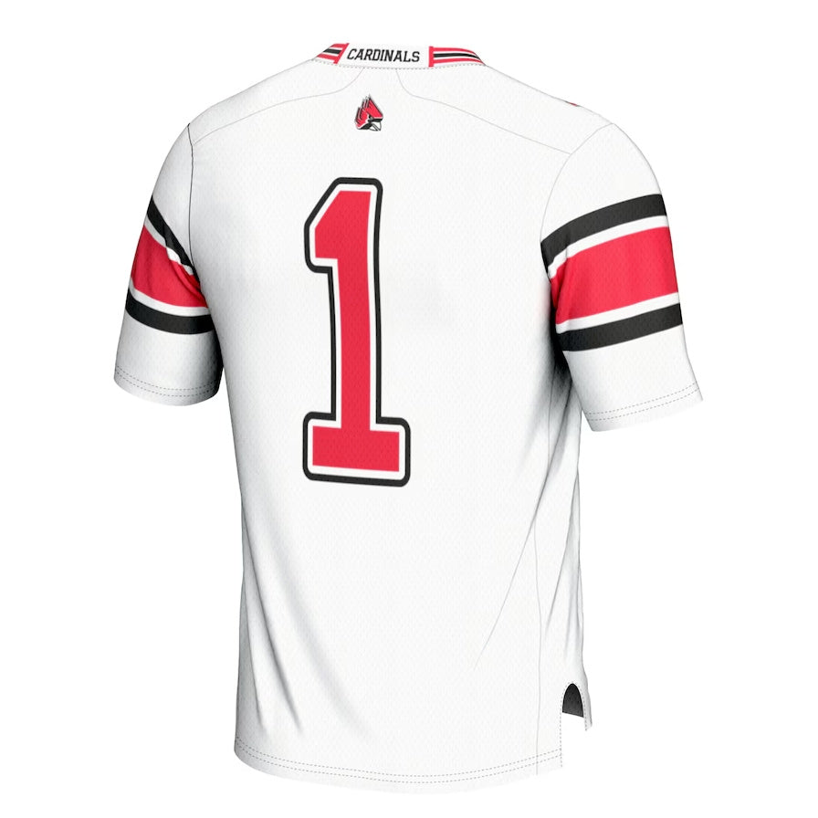 B.State Cardinals #1 Player Football Jersey - White Stitched American College Jerseys