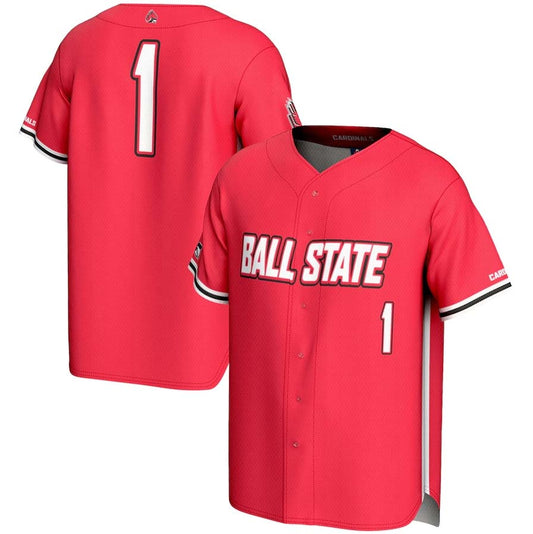 B.State Cardinals #1 Player Lightweight Baseball Fashion Jersey - Cardina Stitched American College Jerseys