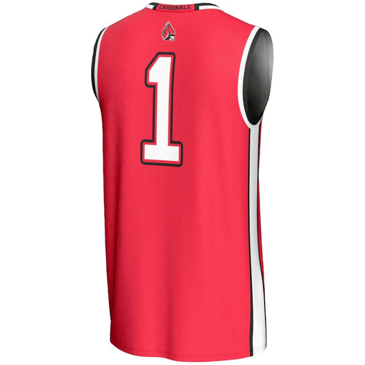 B.State Cardinals #1 Player Unisex Lightweight Basketball Jersey - Cardinal Stitched American College Jerseys