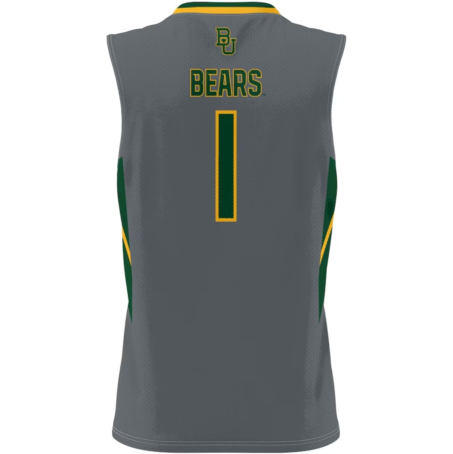 B.Bears #1 Player Lightweight Basketball Jersey - Gray Stitched American College Jerseys