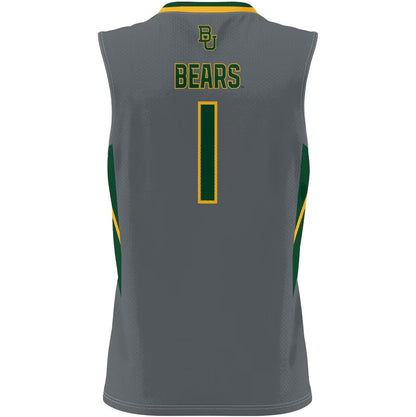 B.Bears #1 Player Lightweight Basketball Jersey - Gray Stitched American College Jerseys