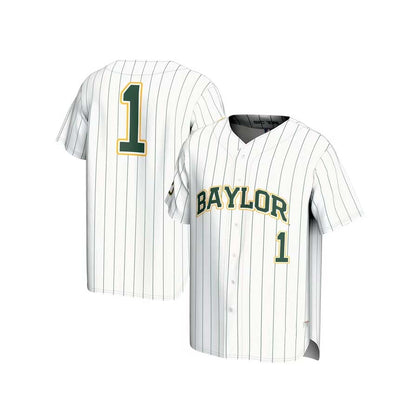 B.Bears #1 Player Unisex Lightweight Baseball Fashion Jersey - White Stitched American College Jerseys