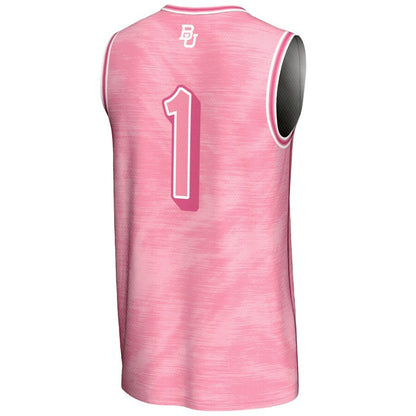 B.Bears #1 Player Unisex Lightweight Basketball Fashion Jersey - Pink Stitched American College Jerseys