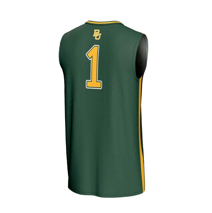 B.Bears #1 Player Unisex Lightweight Collegiate Basketball Fashion Jersey - Green Stitched American College Jerseys