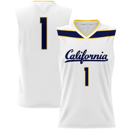 C.Bears #1 Player GameDay Greats Lightweight Basketball Fashion Jersey - White American College Jerseys