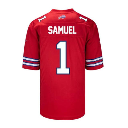 B.Bills #1 Curtis Samuel Player Red Game Jersey -American Stitched Football Jerseys