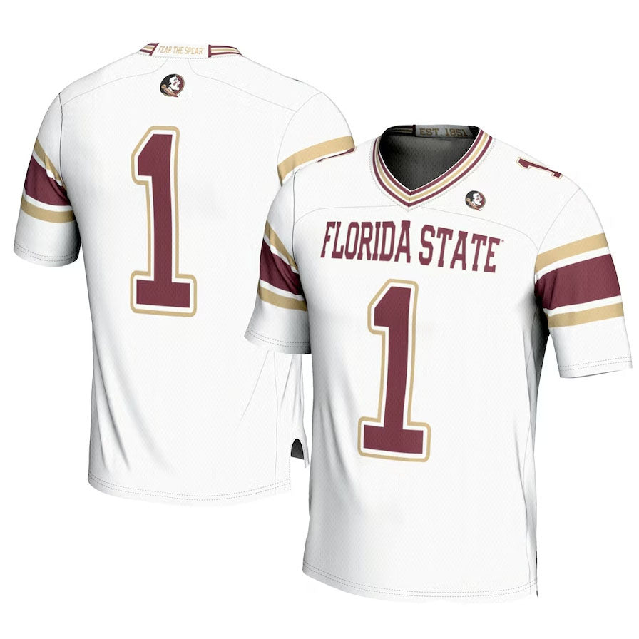 F.State Seminoles #1 Player GameDay Greats Football Jerseys - White American College Jerseys