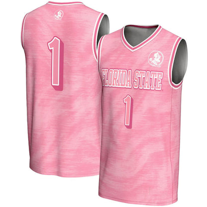 F.State Seminoles #1 Player Jersey Lightweight Basketball Fashion Jersey - Pink American College Jerseys