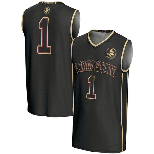 F.State Seminoles #1 Player Jersey Lightweight Basketball Jerseys - Black American College Jerseys