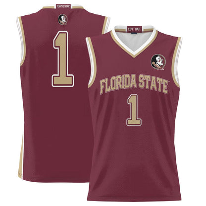 F.State Seminoles #1 Player Lightweight Basketball Jerseys - Garnet American College Jerseys