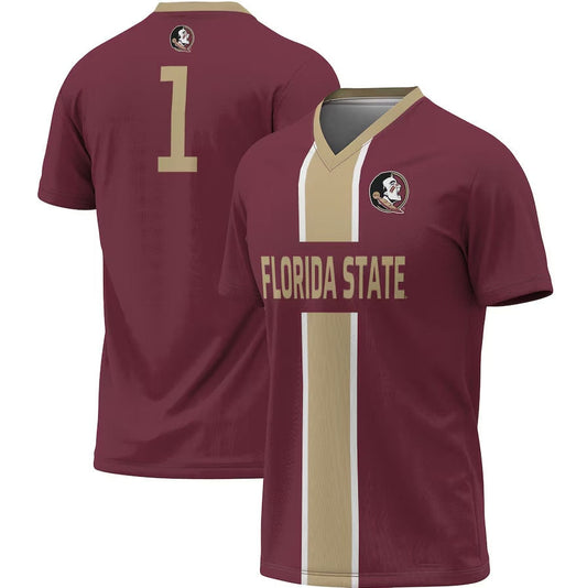 F.State Seminoles #1 Player ProSphere Unisex Lightweight Soccer Jerseys - Garnet American College Jerseys