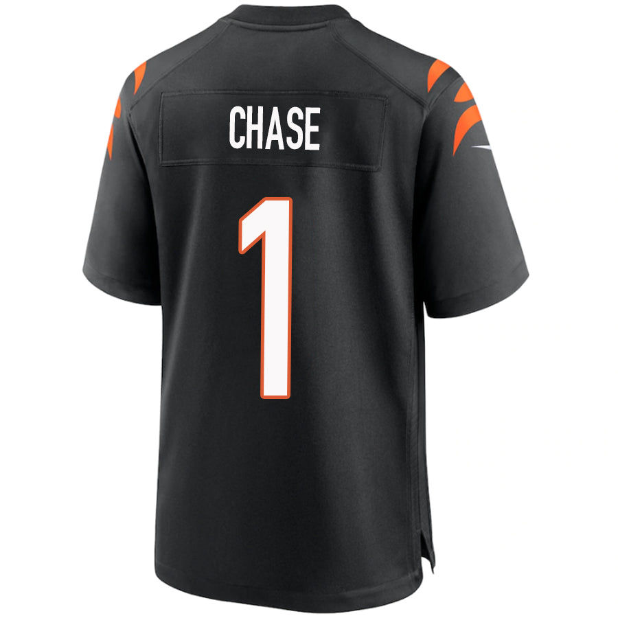 C.Bengals #1 Ja'Marr Chase Black Stitched Player Game Football Jerseys