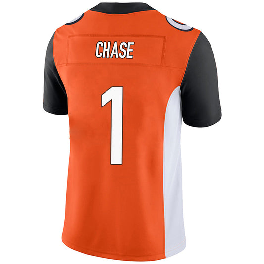 C.Bengals #1 Ja'Marr Chase Orange Player Game Stitched Football Jerseys