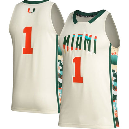 M.Hurricanes #1 Player Black Excellence Basketball Jerseys - Khaki American College Jerseys