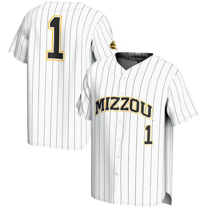 M.Tigers #1 Player Lightweight Baseball Jersey - White American College Jerseys