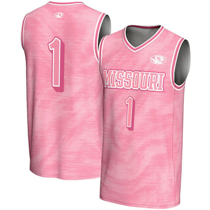 M.Tigers #1 Player Lightweight Basketball Fashion Jersey - Pink American College Jerseys