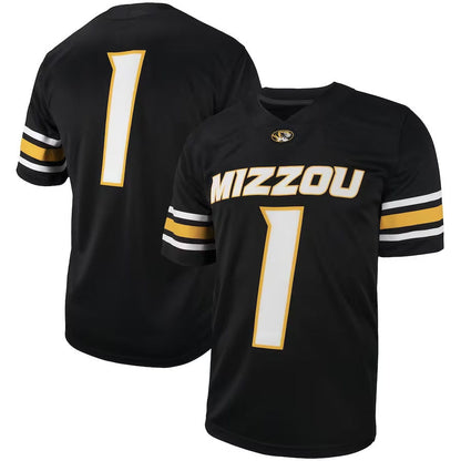 M.Tigers #1 Player Untouchable Replica Football Jersey - Black American College Jerseys