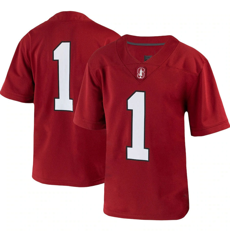 S.Cardinal #1 1st Armored Division Old Ironsides Untouchable Player Football Jersey - Crimson American College Jerseys