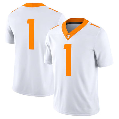 #1 T.Volunteers White Player Game Jersey - Stitched American College Jerseys