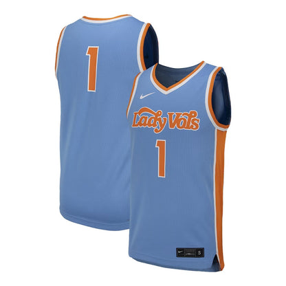 #1 T.Volunteers Player Unisex Team Replica Basketball Jersey -Light Blue College Jerseys