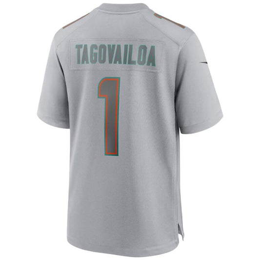 #1 Tua Tagovailoa Player M.Dolphins Gray Game Stitched Football Jerseys