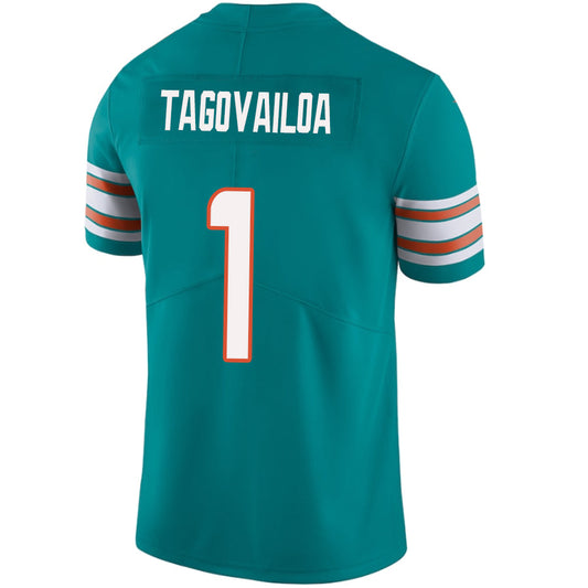 #1 Tua Tagovailoa Player M.Dolphins Green Vapor F.U.S.E. Limited Football Jerseys