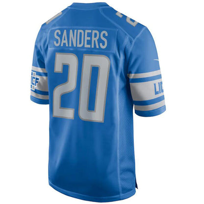 D.Lions #20 Barry Sanders Player Blue Game Stitched Football Jerseys