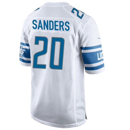 D.Lions #20 Barry Sanders Player White Game Stitched Football Jerseys