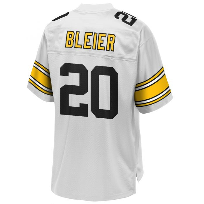 P.Steelers #20 Rocky Bleier Player Replica Away White Stitched American Football Jerseys