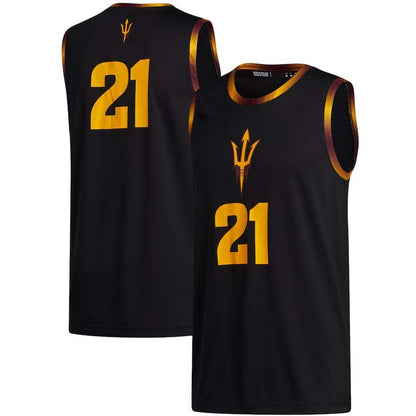 A.State Sun Devils #21 Player Swingman Jersey - Black Stitched American College Jerseys