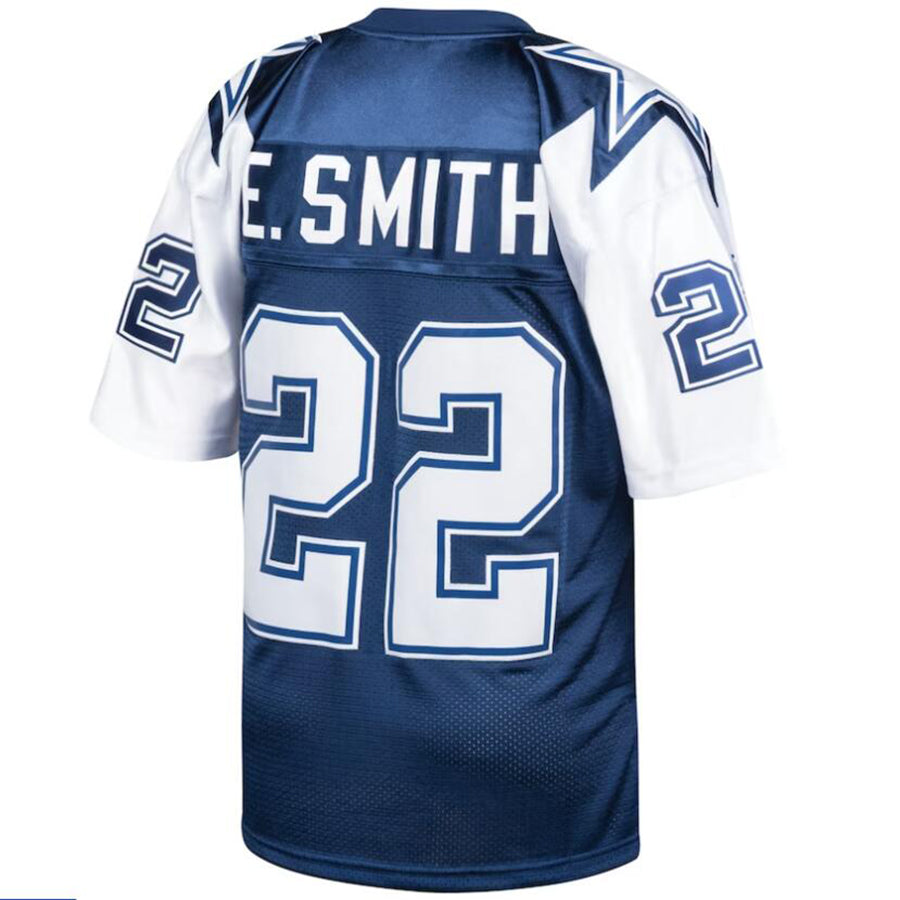 D.Cowboys #22 Emmitt Smith Navy 1995 Authentic Retired Player Game Football Jerseys