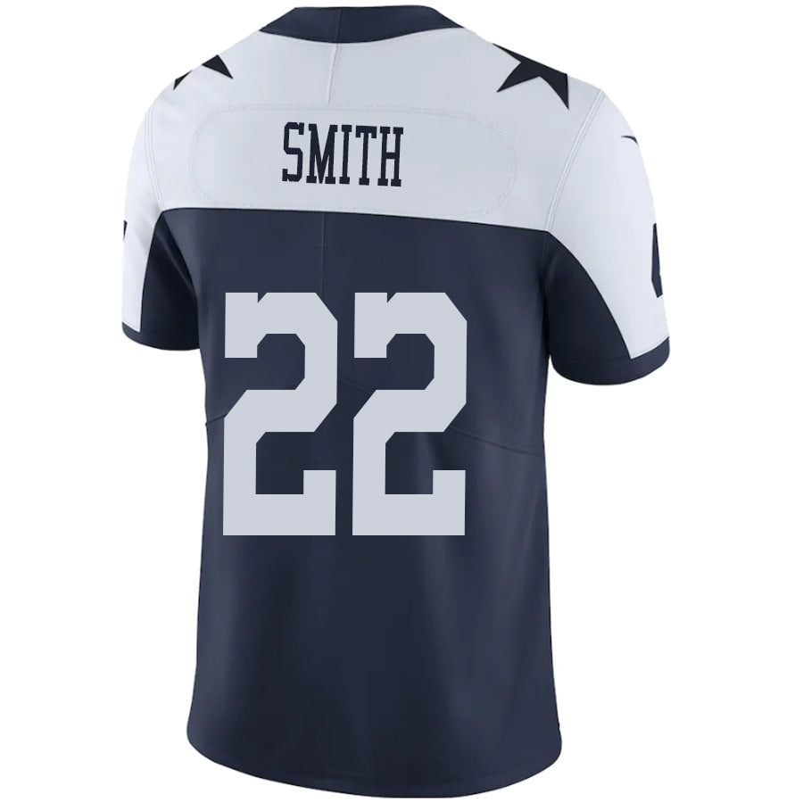 D.Cowboys #22 Emmitt Smith Navy-White Stitched Player Game Football Jerseys