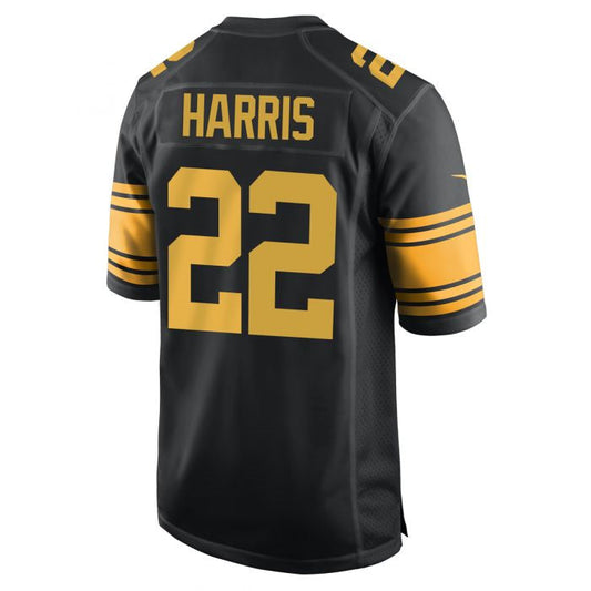 P.Steelers #22 Najee Harris Player Replica Color Rush Black Stitched American Football Jerseys