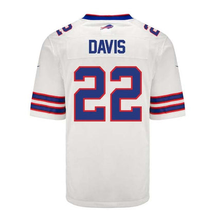 B.Bills #22 Ray Davis White Player Game Jersey -American Stitched Football Jerseys