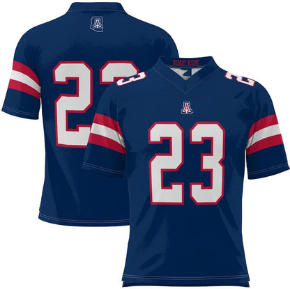 A.Wildcats #23 Player Desert Rising Football Jerseys - Navy Stitched American College Jerseys