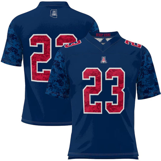 A.Wildcats #23 Player Military Appreciation Football Jerseys - Navy Stitched American College Jerseys