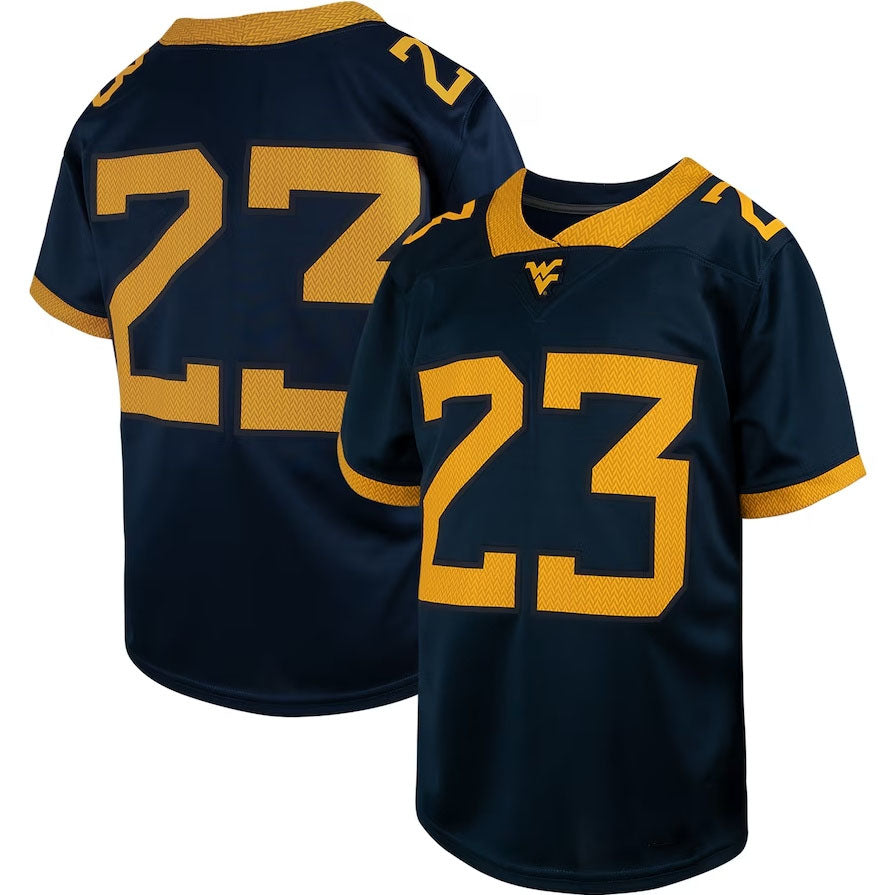 W.Virginia Mountaineers #23 Player Untouchable Replica Game Jersey - Navy American College Jerseys