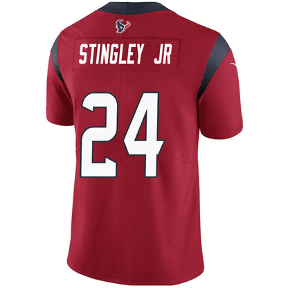 H.Texans #24 Derek Stingley Jr. Player Red Game Stitched Football Jerseys