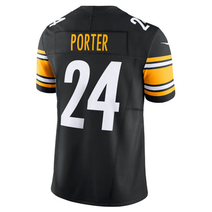 P.Steelers #24 Joey Porter Jr. Player Vapor F.U.S.E. Limited Black Stitched American Football Jerseys