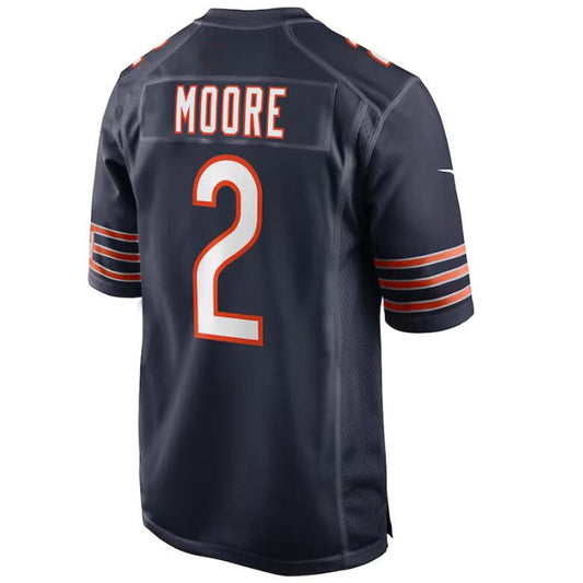 C.Bears #2 D.J. Moore Navy Player Game Jersey American Stitched Football Jerseys