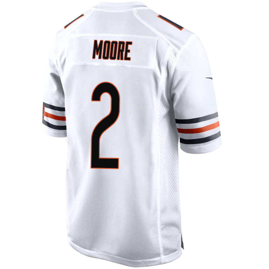 C.Bears #2 D.J. Moore White Player Game Jersey American Stitched Football Jerseys