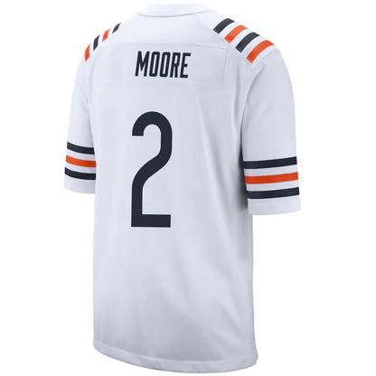 C.Bears #2 D.J. Moore White Player Game Jerseys American Stitched Football Jerseys