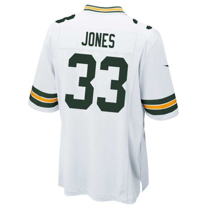 GB.Packers #33 Aaron Jones White Game Player Jersey Stitched American Football Jerseys