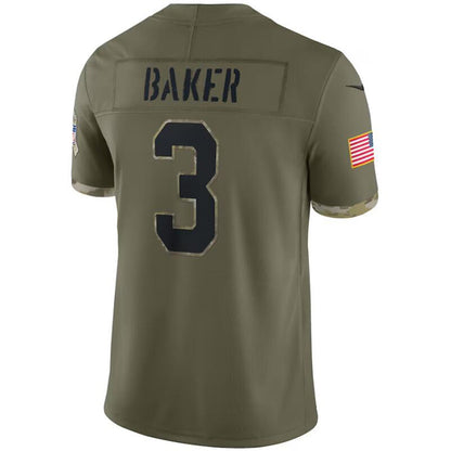 A.Cardinal #3 Budda Baker Player Olive Salute To Service Football Jerseys